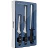 ARCOS Slicing Set 3 pieces Nitrum Stainless Steel. Professional Kitchen Knife for Cooking. Ergonomic Polyoxymethylene POM Handle.Series Manhattan.Strength with high-performance ergonomics. Color Black view 1