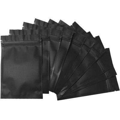 100 Pack Mylar Bags 4 x 6 Inch Resealable Smell Proof Bags Foil Pouch Bag Flat Bag Matte Black
