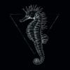 Komar Wall Picture Sea Horse Black | Poster, Picture, Living Room, Bedroom Decoration, Art Print | Without Frame | P079D-40x50 | Size: 40 x 50 cm (Width x Height) view 1