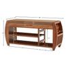 Bamboo Shoe Rack & Shoe Bench, Entryway Storage Organizer, Multi Function for Hallway Bathroom Living Room Corridor and Garden, Detachable Cushion with Hidden Storage Compartment (40.218.311.2) view 2