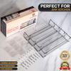 ElizeWares Wall Mount Spice Rack Organizer for Cabinet Door - Set of 4 Hanging Spice Shelves in Chrome- 11.5 x 2.5 x 2.5 Inches. view 2