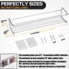 ElizeWares Wall Mount Spice Rack Organizer for Cabinet Door - Set of 4 Hanging Spice Shelves in Chrome- 11.5 x 2.5 x 2.5 Inches. view 3