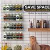 ElizeWares Wall Mount Spice Rack Organizer for Cabinet Door - Set of 4 Hanging Spice Shelves in Chrome- 11.5 x 2.5 x 2.5 Inches. view 4
