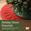 Bungalow Flooring Waterhog Pine Tree Skirt Fashion | 35"x35" | Holiday Tree Skirt | Solid Red view 2