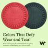 Bungalow Flooring Waterhog Pine Tree Skirt Fashion | 35"x35" | Holiday Tree Skirt | Solid Red view 4