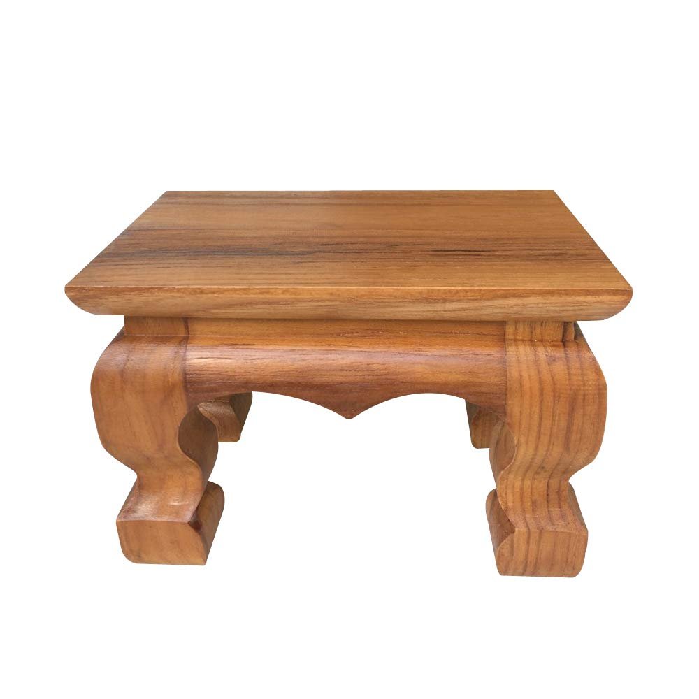Sawadee Handcraft Mini Teak Wood Buddha Worship Altar Table 4" x 6"