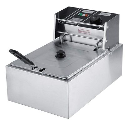 MAZORIA Professional Electric Fryer 6 L with Timer Control (Steel)