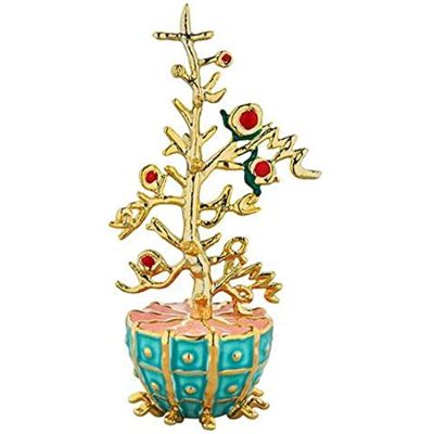 Alessi L'Albero del Bene, Home Ornament in Porcelain and Gold-Coloured Resin. Hand-Decorated., Multi Color, us:one Size