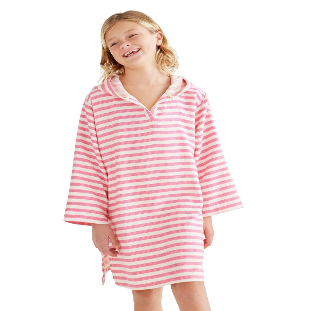 Kids Bathrobe & Swim Cover Up for Girls & Boys - Hooded Kids Beach Towels - AMALFI - Poncho Towels - Turkish Cotton - Large 8-10 Years