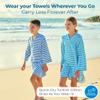 Kids Bathrobe & Swim Cover Up for Girls & Boys - Hooded Kids Beach Towels - AMALFI - Poncho Towels - Turkish Cotton - Large 8-10 Years view 4
