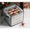ZOBER Christmas Ornament Storage Box Plastic - Stores 64 3" Ornaments with Individual Trays - Ornament Organizer Storage Box, Durable Christmas Containers Holder - Green view 2