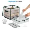 ZOBER Christmas Ornament Storage Box Plastic - Stores 64 3" Ornaments with Individual Trays - Ornament Organizer Storage Box, Durable Christmas Containers Holder - Green view 3