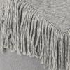 LR Home Gray Distressed Wool Blend Square Ottoman Pouf for Home Decor | Hand-Made Modern Foot Rest for Bedroom & Living Room Decor | 18 x 18 x 18 Stuffed Pouf for Seating view 2