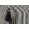 LR Home Handmade Contemporary Striped Gray/Ivory Cotton Pouf Ottoman for Home Decor | Farmhouse Foot Rest for Bedroom & Living Room Decor | 18 x 18 x 14 Stuffed Ottoman for Seating view 4