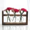 Kingbuy Glass Plant Terrarium with Retro Wood Stand 3 Bulbs Propagation Station, Indoor Garden Planter & Bulb Vase, Desktop Decor for Home Kitchen Wedding, Gift for Women and Plant Lovers view 4