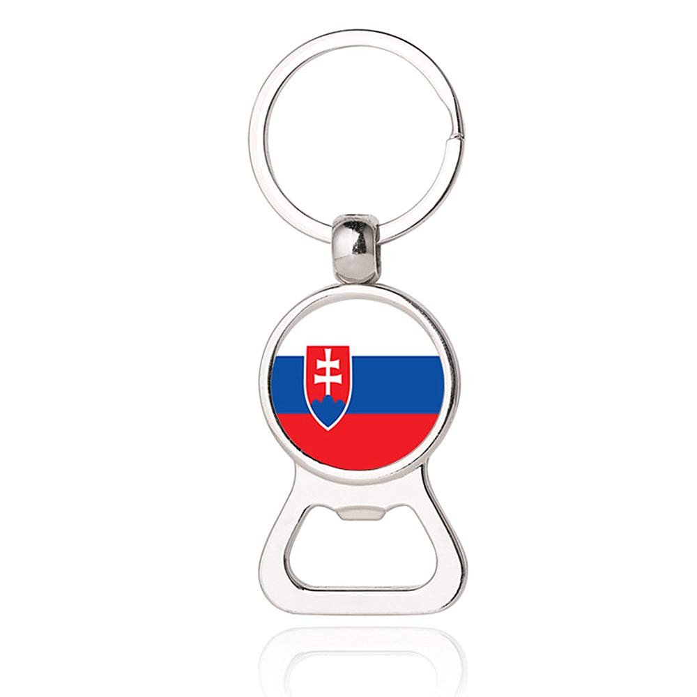 National Flag Style Slovakia Creative Keychain Bottle Opener Souvenir Gift