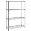BestOffice 4-Storage Shelves Metal Garage Shelving Wire Shelf Organizer Shelving, 36" x 14" x 54", Unit 250 lbs Per Shelf, Chrome | Sturdy, Adjustable, Easy Assembly | Garage Pantry Kitchen Closet view 1