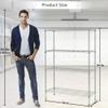 BestOffice 4-Storage Shelves Metal Garage Shelving Wire Shelf Organizer Shelving, 36" x 14" x 54", Unit 250 lbs Per Shelf, Chrome | Sturdy, Adjustable, Easy Assembly | Garage Pantry Kitchen Closet view 3