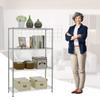 BestOffice 4-Storage Shelves Metal Garage Shelving Wire Shelf Organizer Shelving, 36" x 14" x 54", Unit 250 lbs Per Shelf, Chrome | Sturdy, Adjustable, Easy Assembly | Garage Pantry Kitchen Closet view 4