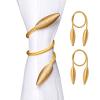 2Pcs Gold Malleable Curtain Tiebacks Window Decor Bedroom Living Room view 1