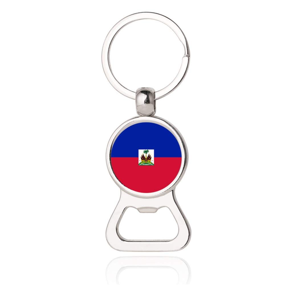 National Flag Style Haiti Creative Keychain Bottle Opener Souvenir Gift