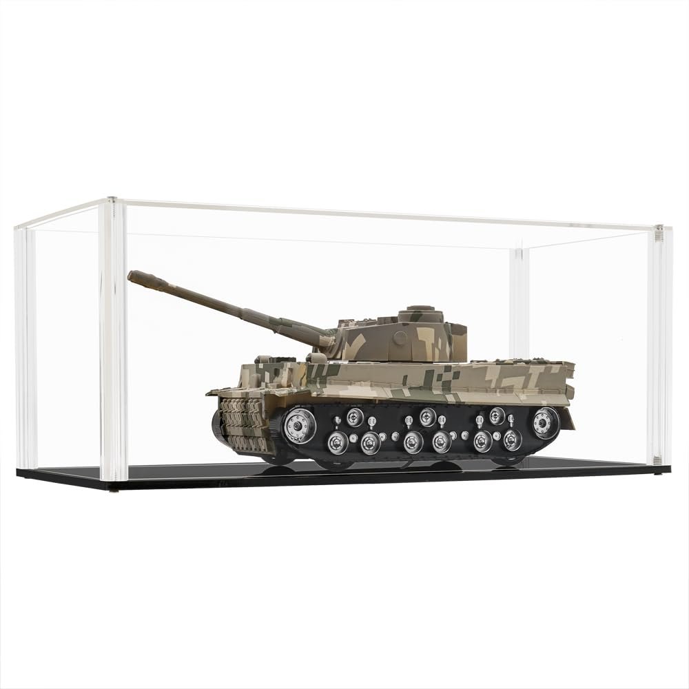 Odoria Clear Acrylic Assembly Required Display Box Case 13.3L 5.5H Dustproof Car Model Display