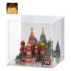 LASOA Acrylic Display Case for Collectibles  Clear Display Box with Mirrored Back and Base, Self-Assembly Showcase for Figurines, Models, and Memorabilia, 11x11x11inch view 1