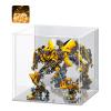 LASOA Acrylic Display Case for Collectibles  Clear Display Box with Mirrored Back and Base, Self-Assembly Showcase for Figurines, Models, and Memorabilia, 9x9x9inch view 1