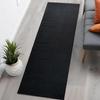 Extra-Long Custom Length Slip-Resistant Runner Rug with Low Pile Absorbent, Stain-Resistant (17 Feet Length x 31.5 Inch Width) Perfect for Entryways, Hallways, Kitchen, Solid Black Color view 1