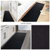 Extra-Long Custom Length Slip-Resistant Runner Rug with Low Pile Absorbent, Stain-Resistant (17 Feet Length x 31.5 Inch Width) Perfect for Entryways, Hallways, Kitchen, Solid Black Color view 2