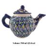 Beautiful Blue Handmade Uzbek 5-Piece Clay Tea Set 23.6 Oz Teapot With Four 6.7 Oz Cups Uzbekistan Pottery Traditional Products + FREE Uzbek Food Recipe Ebooks view 2