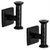 Monarch Abode Towel Hooks for Bathrooms 2 Pack 3-inch Hand Hammered Metal Matte Black Hook, Wall Mounted Bathroom Hooks for Towels, Support up to 11 lbs Bath Robe Hook, Towel Hanger for Bathroom view 1