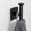 Monarch Abode Towel Hooks for Bathrooms 2 Pack 3-inch Hand Hammered Metal Matte Black Hook, Wall Mounted Bathroom Hooks for Towels, Support up to 11 lbs Bath Robe Hook, Towel Hanger for Bathroom view 2