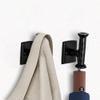 Monarch Abode Towel Hooks for Bathrooms 2 Pack 3-inch Hand Hammered Metal Matte Black Hook, Wall Mounted Bathroom Hooks for Towels, Support up to 11 lbs Bath Robe Hook, Towel Hanger for Bathroom view 3