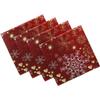 Naanle Christmas Cloth Napkins Dinner Table Napkins Set of 4, Snowflake Solid Washable Reusable Polyester Napkins with Hemmed Edges for Home Holiday Party Wedding Oversized 20 x 20 in view 1