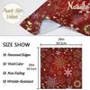 Naanle Christmas Cloth Napkins Dinner Table Napkins Set of 4, Snowflake Solid Washable Reusable Polyester Napkins with Hemmed Edges for Home Holiday Party Wedding Oversized 20 x 20 in view 3