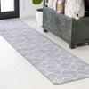 JONATHAN Y Tumbling Blocks Light Gray/White Runner Rug 2x8, Modern,Contemporary,Geometric,Casual, Easy-Cleaning for Living Room,Bedroom,Kitchen,Pet Friendly,Non-Shedding (SEU101G-28) view 1