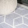 JONATHAN Y Tumbling Blocks Light Gray/White Runner Rug 2x8, Modern,Contemporary,Geometric,Casual, Easy-Cleaning for Living Room,Bedroom,Kitchen,Pet Friendly,Non-Shedding (SEU101G-28) view 4