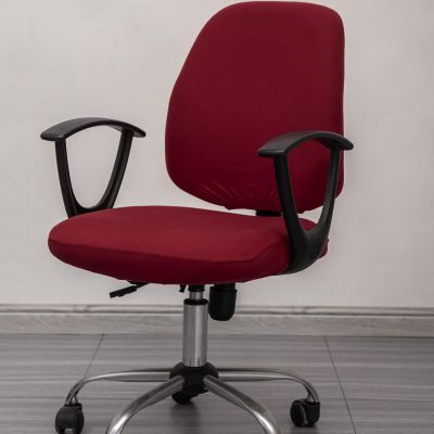 Melaluxe Computer Office Chair Covers, Protective & Stretchable Universal Chair Cover, Stretch Rotating Chair Slipcover (Red)