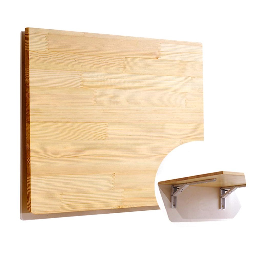 Wall-Mounted Table Folding Wood Dining Tables, Kitchen/Laundry Workbench/Laptop Table, Stable Sturdy Wall Table for Kitchen Laundry Room Restaurant