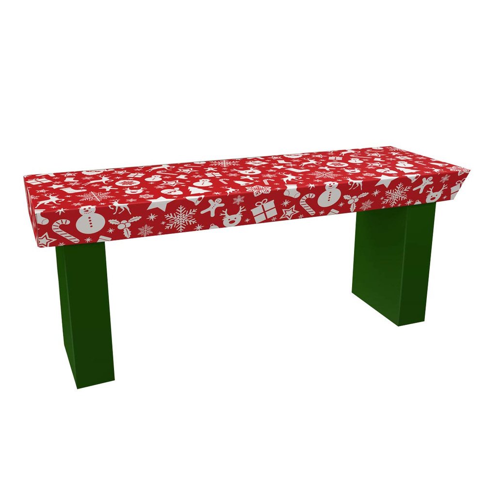 Christmas Buffet Table, Holiday Fun, Coffee Table, Christmas Decor for Holidays - Perfect Christmas Decoration for the Christmas Party - Lightweight, Durable, CORRUGATED CARDBOARD Portable Table