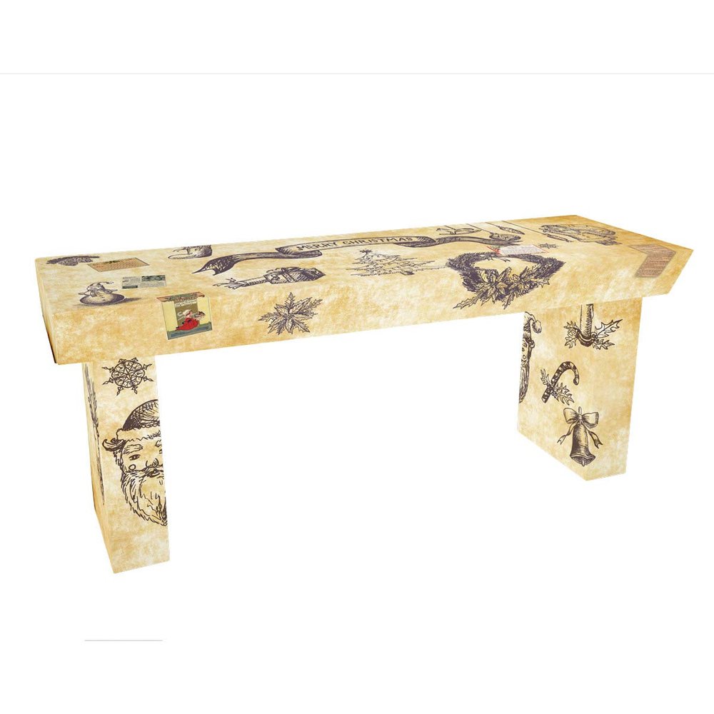 Christmas Buffet Table, Holiday Fun, Coffee Table, Christmas Decor for Holidays - Perfect Christmas Decoration for the Christmas Party - Lightweight, Durable, CORRUGATED CARDBOARD Portable Table