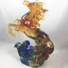 Amore Jewell Standing Horse Success Statue Fengshui Decoration Ornament Gift for Home & Office (Liuli Crystal Glass) view 2