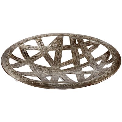 Heart of Haiti Recycled Metal Ribbon Cutout Tray Collection (Brown)