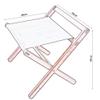Luggage Rack XJJUN Suitcase Stand Foldable with Backrest Solid Wood Single-Layered Shelf Hotel Easy to Move Travel Bag,2 Colours (Color : White, Size : 60x50x60cm) view 3