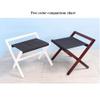 Luggage Rack XJJUN Suitcase Stand Foldable with Backrest Solid Wood Single-Layered Shelf Hotel Easy to Move Travel Bag,2 Colours (Color : White, Size : 60x50x60cm) view 4