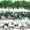 LX 270 X 30 cm Snow King Fir Garland with Pine Cones Christmas Garlands for Stairs Staircase Fireplaces Xmas Tree Decoration view 4