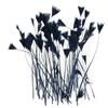 ADAMAI Natural Dyed Turkey Feathers Torn Flat Plate in 5-6inch Set of 100pcs (Navy Blue) view 2