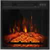 18"x17" 1400W Freestanding Electric Fireplace Mantel Insert With Remote Control Wall-Mounted Heater Realistic Flame Effect 3 Levels Flame Brightness Can Place in TV Stand Operates With Or Without Heat view 4