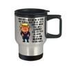 10th Wedding Anniversary for Wife Donald Trump Coffee Travel Mug Happily Married Gifts You've Been A Great Wife For 10 Years Funny Gag Gifts From Husb view 2